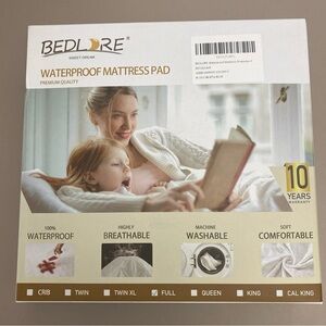 Bedlore Waterproof Mattress Pad - Full - Blue